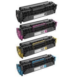Pack de 4 Toners Laser Compatibles HP CF380X-CF381A-CF382A-CF383A - 312A
