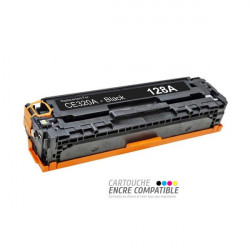 Toner Laser Compatible HP CE320A - 128A Noir