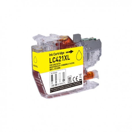 Compatible Brother LC421XL Jaune