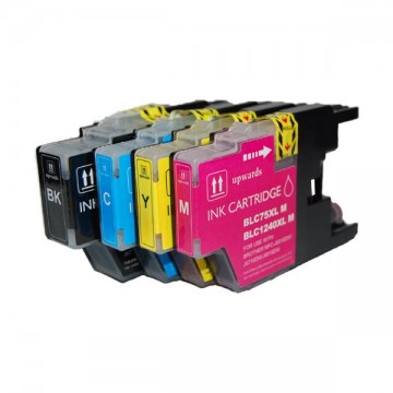Lot De 25 Cartouches D'encre Compatibles Brother LC1220/LC1240/LC1280 - 10 Noir + 5 Couleurs