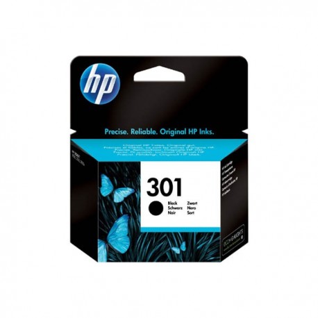 HP 301 Noir Encre Originale HP pour Imprimante Jet D'encre